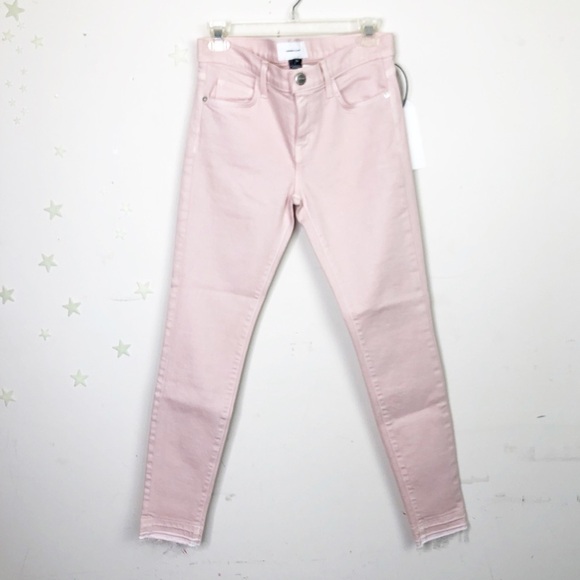 CURRENT Elliot, The Stiletto, primrose pink released hem jeans - Picture 3 of 11